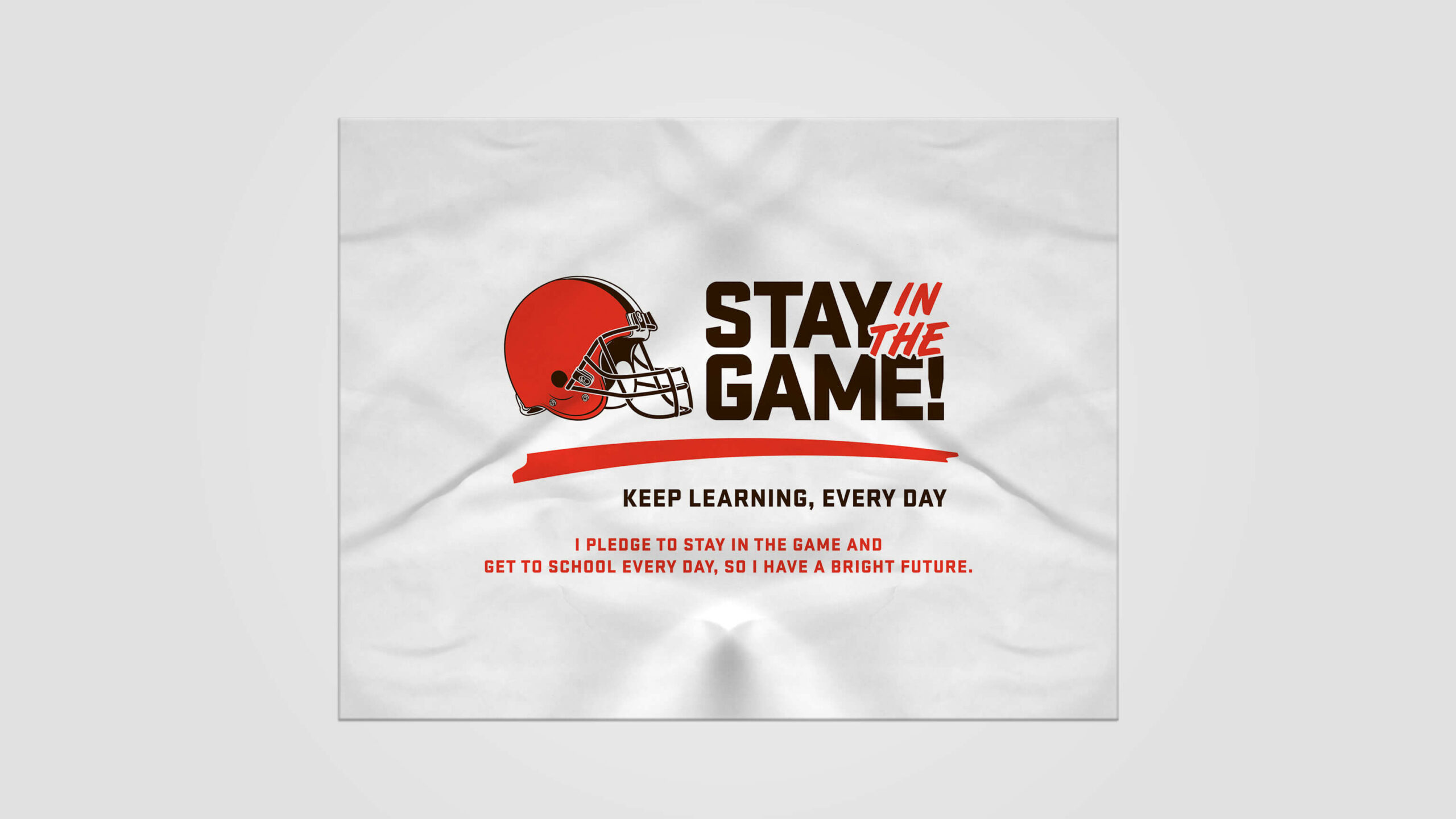 Stay in the Game pledge poster