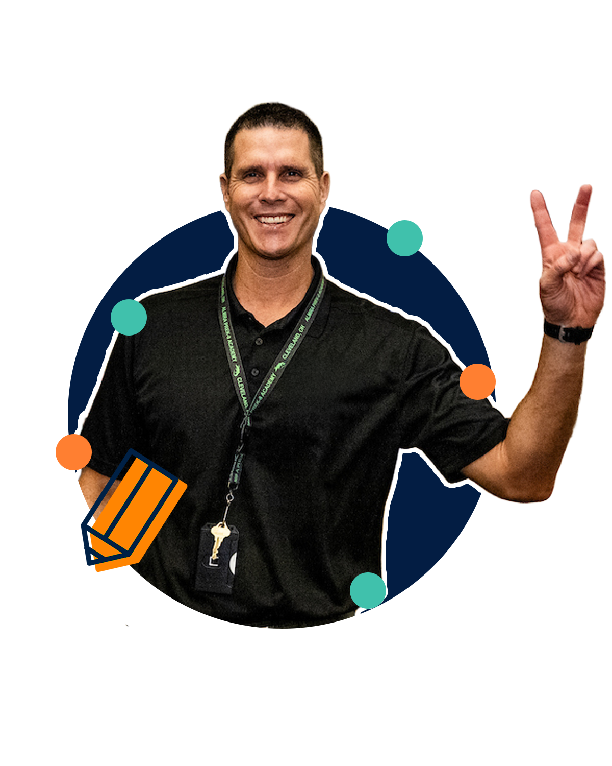 Woman educator celebrating success